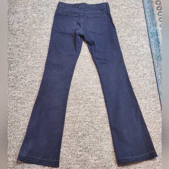 Vtg Earl Jeans Ink Blue Stretch Low-Rise Cotton Twill Bootcut Jeans 24 - Picture 3 of 8
